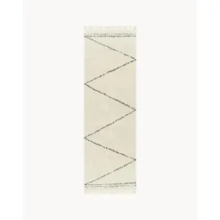 Passatoia In Cotone Fatta A Mano Con Motivo Zigzag E Frange Asisa*Westwing Collection Discount