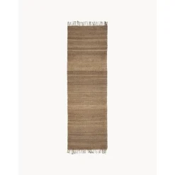 Passatoia In Juta Con Frange Taftata A Mano Naturals*Westwing Collection New