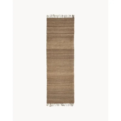 Passatoia In Juta Con Frange Taftata A Mano Naturals*Westwing Collection New