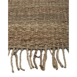 Passatoia In Juta Con Frange Taftata A Mano Naturals*Westwing Collection New