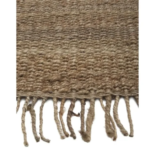 Passatoia In Juta Con Frange Taftata A Mano Naturals*Westwing Collection New