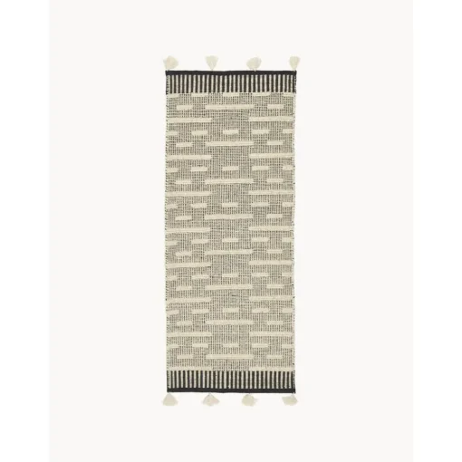 Passatoia In Lana Tessuta A Mano Con Frange Rue*Westwing Collection Hot