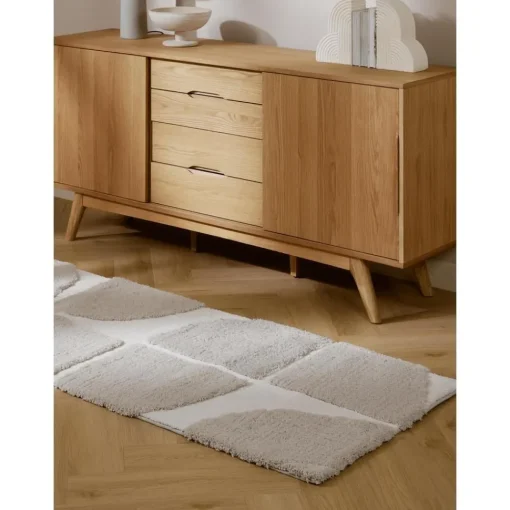 Passatoia Soffice A Pelo Lungo Con Struttura In Rilievo Alta-Bassa Jade*Westwing Collection Discount