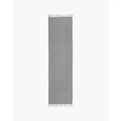 Passatoia Sottile In Cotone Grigio Tessuta A Mano Agneta*Westwing Collection Discount