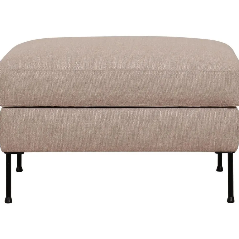 Poggiapiedi Contenitore Da Divano In Tessuto Taupe Cucita*Westwing Collection Discount