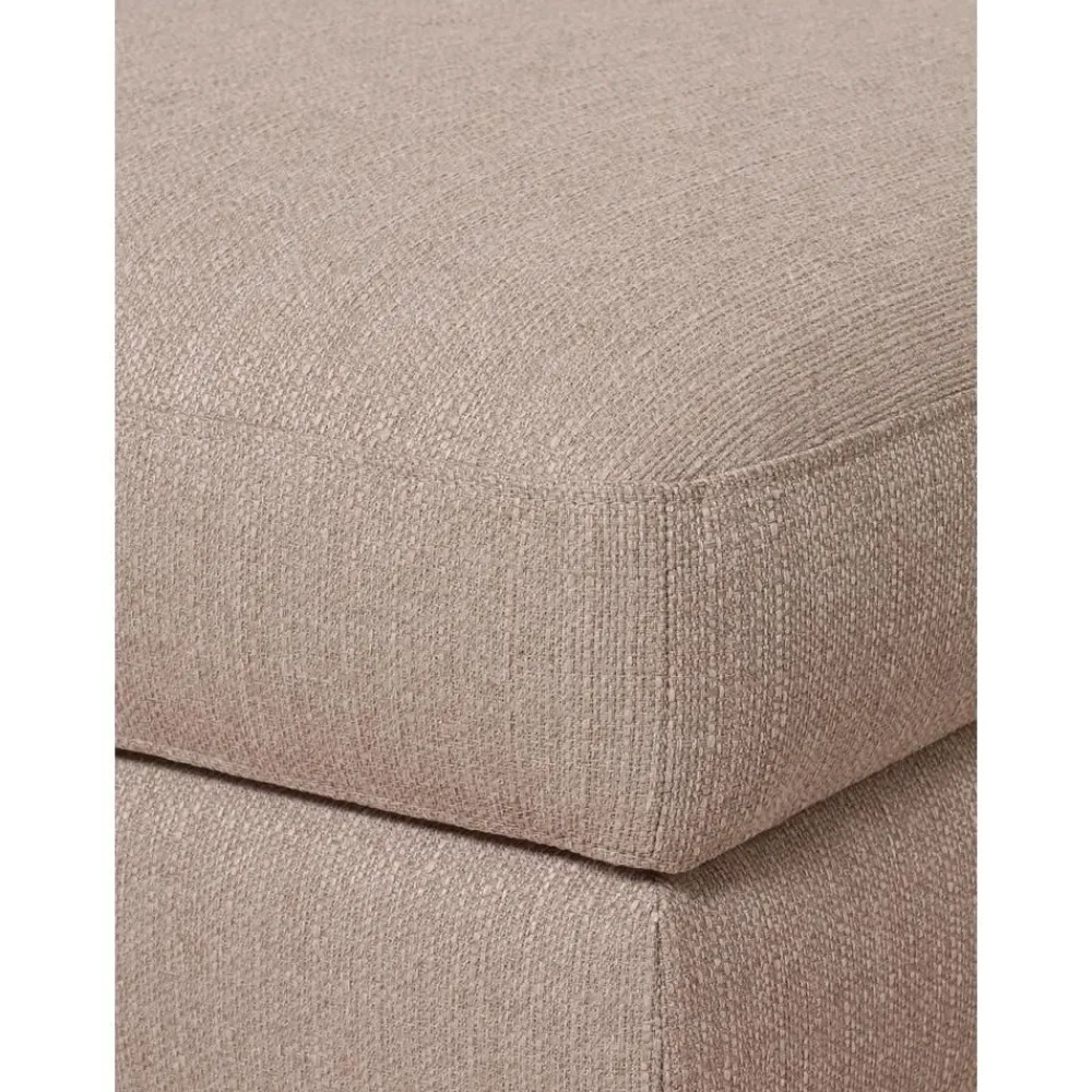 Poggiapiedi Contenitore Da Divano In Tessuto Taupe Cucita*Westwing Collection Discount