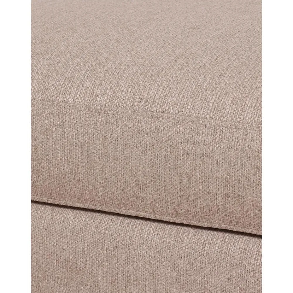 Poggiapiedi Contenitore Da Divano In Tessuto Taupe Cucita*Westwing Collection Discount