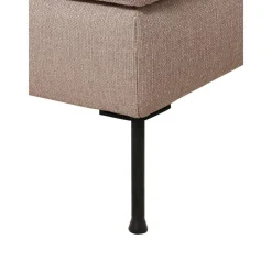 Poggiapiedi Contenitore Da Divano In Tessuto Taupe Cucita*Westwing Collection Discount