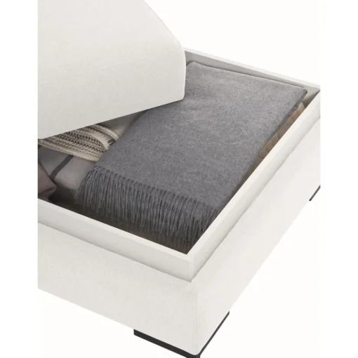 Poggiapiedi Da Divano Con Contenitore E Piedini In Metallo Luna*Westwing Collection Outlet