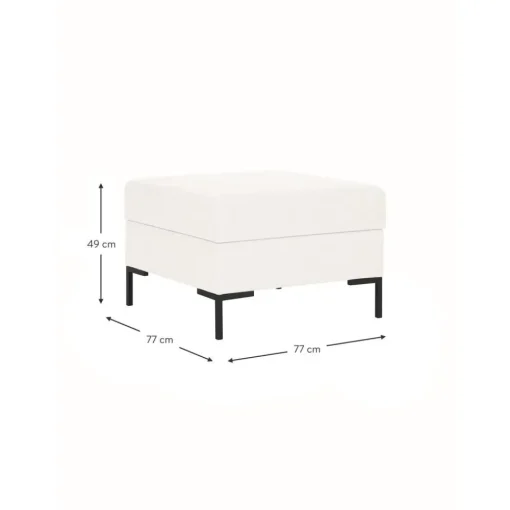 Poggiapiedi Da Divano Con Contenitore E Piedini In Metallo Luna*Westwing Collection Outlet