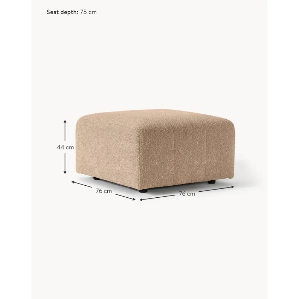 Poggiapiedi Da Divano In Boucle Lena*Westwing Collection Hot