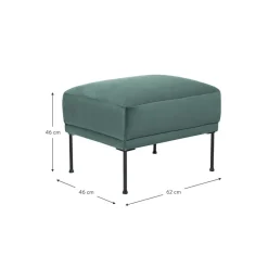 Poggiapiedi Da Divano In Velluto Con Piedini In Metallo Fluente*Westwing Collection New