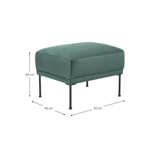 Poggiapiedi Da Divano In Velluto Con Piedini In Metallo Fluente*Westwing Collection New