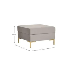 Poggiapiedi In Velluto Con Contenitore Luna*Westwing Collection Best