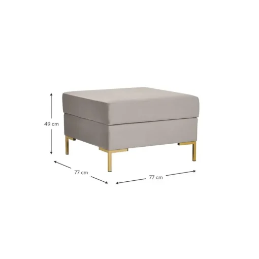 Poggiapiedi In Velluto Con Contenitore Luna*Westwing Collection Best
