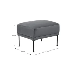 Poggiapiedi In Velluto Fluente*Westwing Collection Best