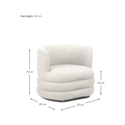 Poltrona Di Design In Tessuto Boucle Solomon*Westwing Collection Discount