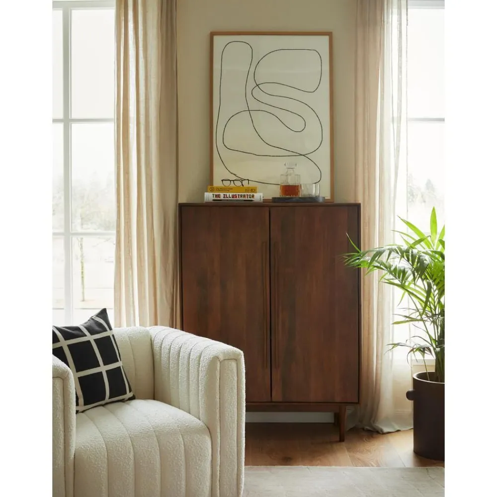 Poltrona In Boucle Con Piedini In Legno Antonio*Westwing Collection New