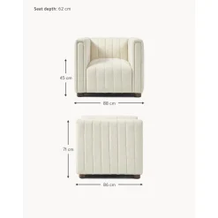 Poltrona In Boucle Con Piedini In Legno Antonio*Westwing Collection New