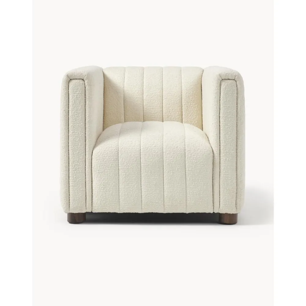 Poltrona In Boucle Con Piedini In Legno Antonio*Westwing Collection New