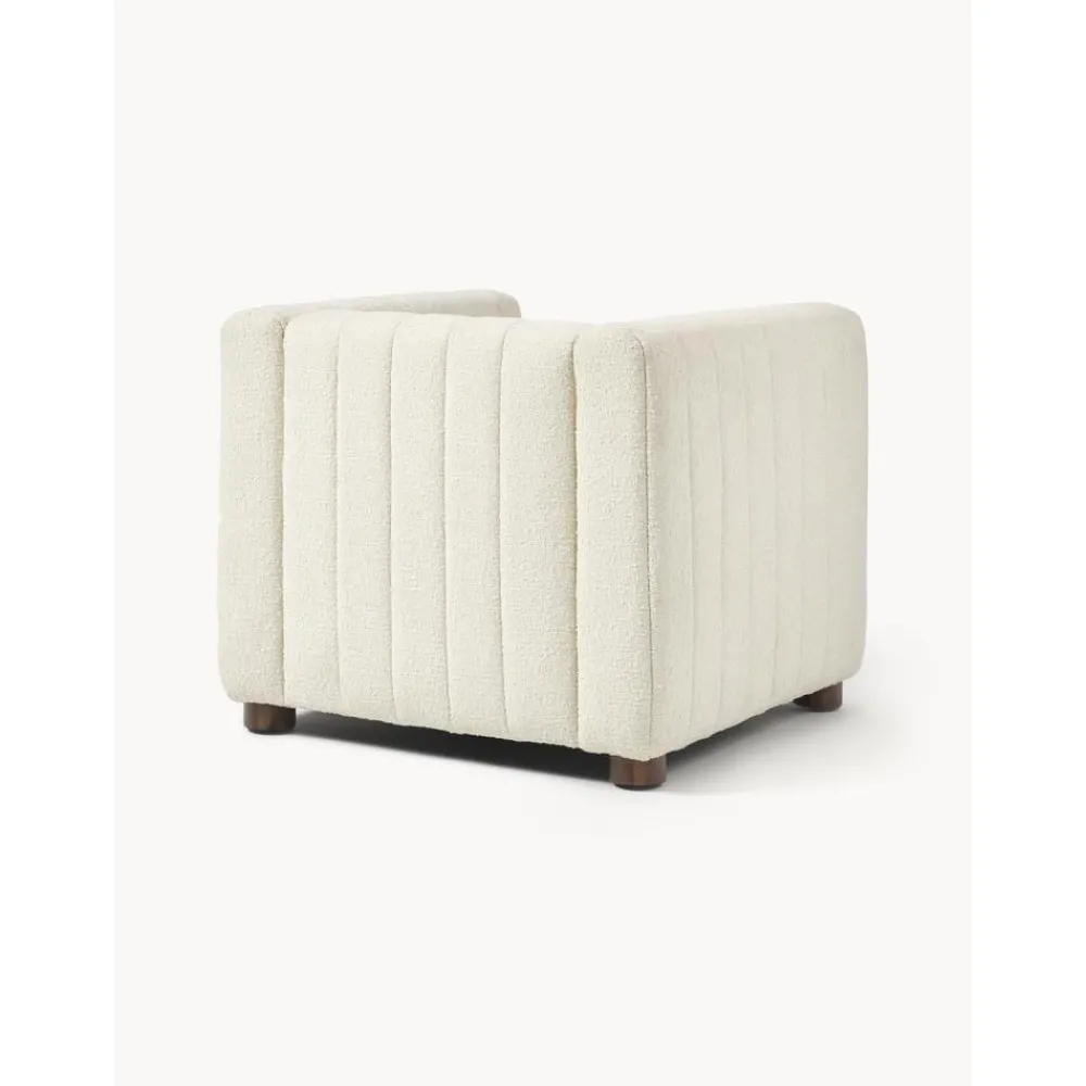 Poltrona In Boucle Con Piedini In Legno Antonio*Westwing Collection New