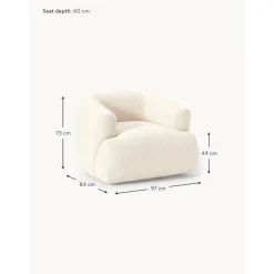 Poltrona In Boucle Sofia*Westwing Collection New