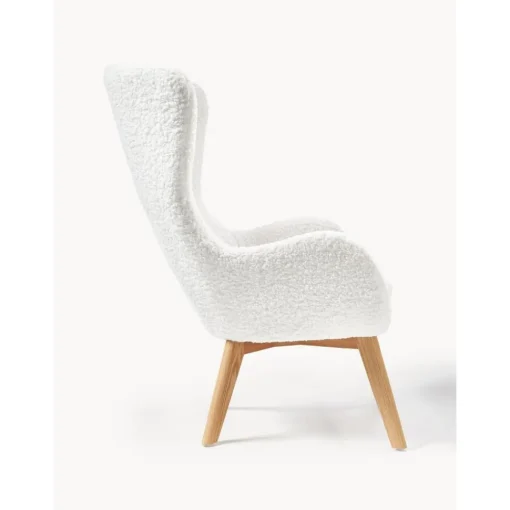 Poltrona In Teddy Con Gambe In Legno Wing*Westwing Collection Sale
