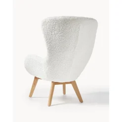 Poltrona In Teddy Con Gambe In Legno Wing*Westwing Collection Sale