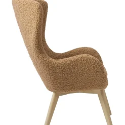 Poltrona In Teddy Con Gambe In Legno Wing*Westwing Collection Best