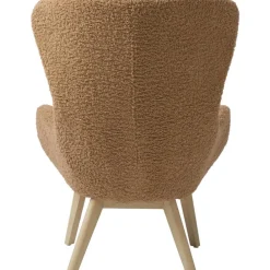 Poltrona In Teddy Con Gambe In Legno Wing*Westwing Collection Best