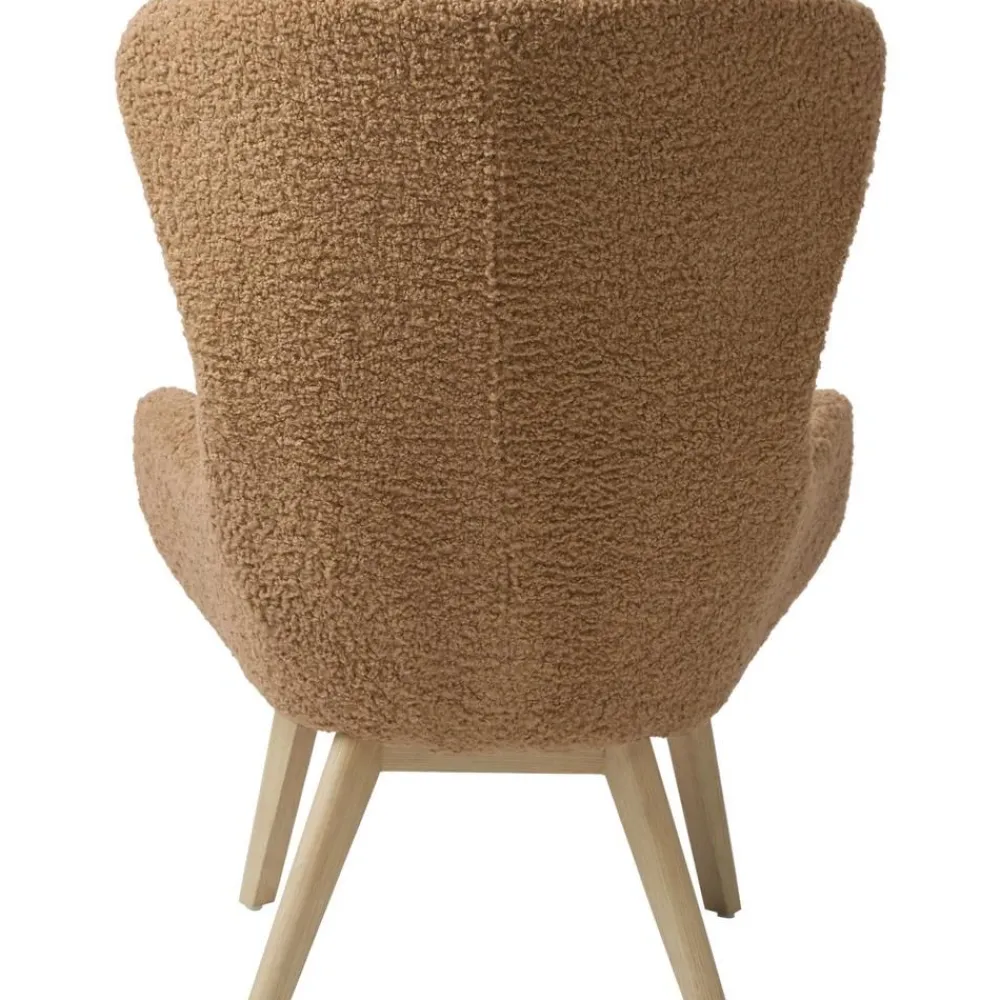Poltrona In Teddy Con Gambe In Legno Wing*Westwing Collection Best