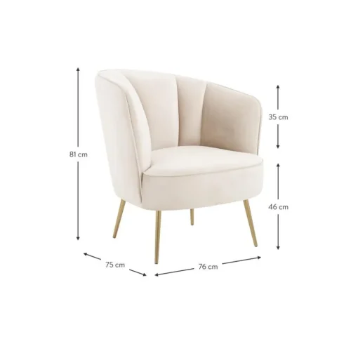 Poltrona In Velluto Louise*Westwing Collection Discount