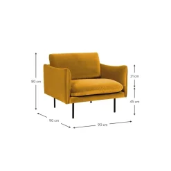 Poltrona In Velluto Moby*Westwing Collection Discount