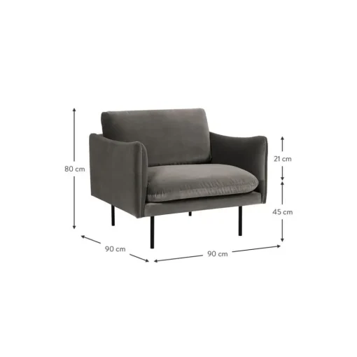 Poltrona In Velluto Moby*Westwing Collection Outlet