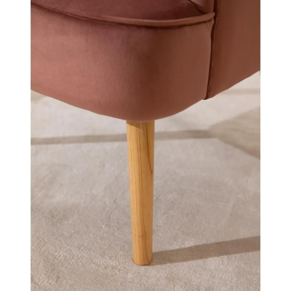 Poltrona In Velluto Rosa Adeline*Bizzotto Online