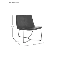 Poltrona Lounge In Similpelle Barrel*Ellos Home Sale