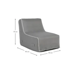 Poltrona Sacco Gonfiabile Da Giardino Color Grigio Rihanna*Bizzotto Clearance
