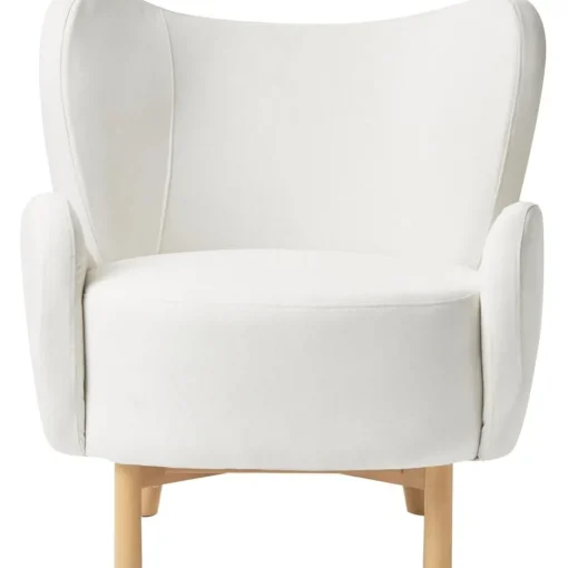 Poltroncina Con Braccioli In Tessuto Bianco Crema Kalia*Westwing Collection New
