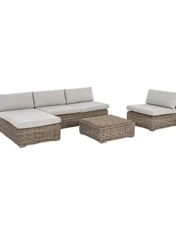 Poltroncina Con Cuscini Color Marrone Chiaro/Beige Coraline