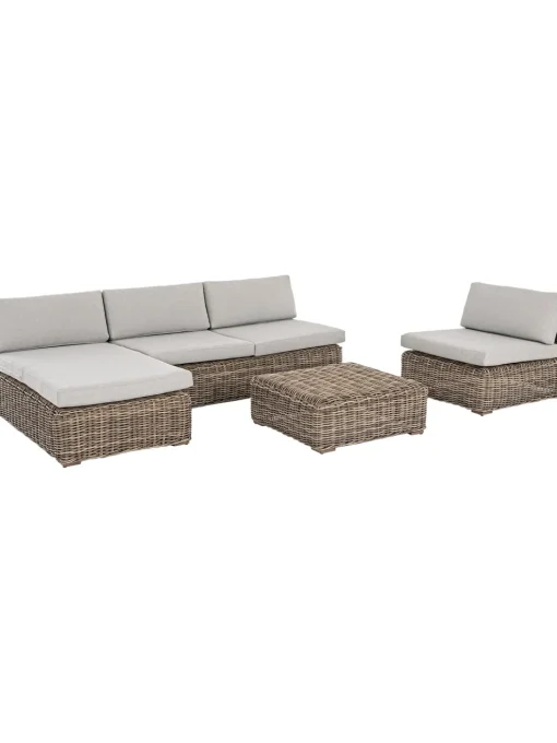 Poltroncina Con Cuscini Color Marrone Chiaro/Beige Coraline