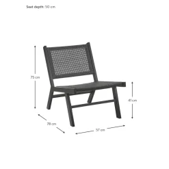 Poltroncina Da Giardino Effetto Legno Palina*Westwing Collection Discount