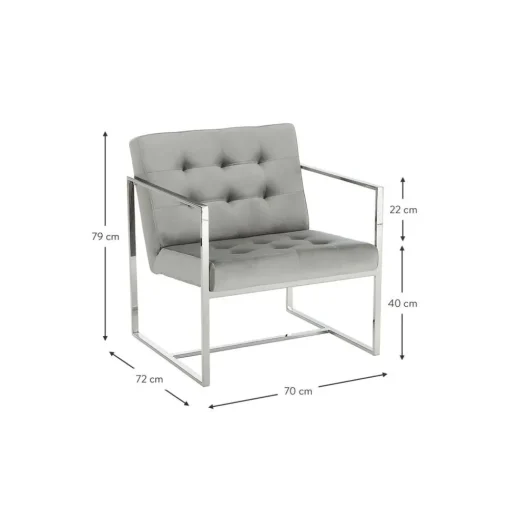 Poltroncina In Velluto Manhattan*Westwing Collection New