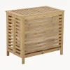 Portabiancheria In Bambu Con Inserto In Tessuto Aden