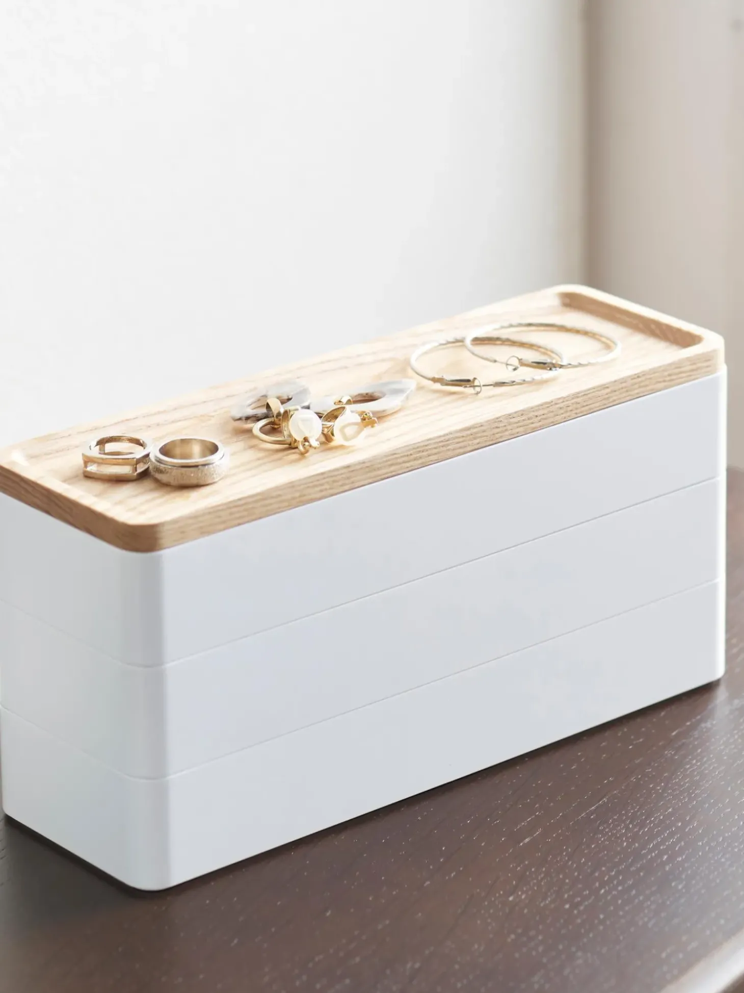 Portagioie Con Coperchio Rin, 3 Scomparti