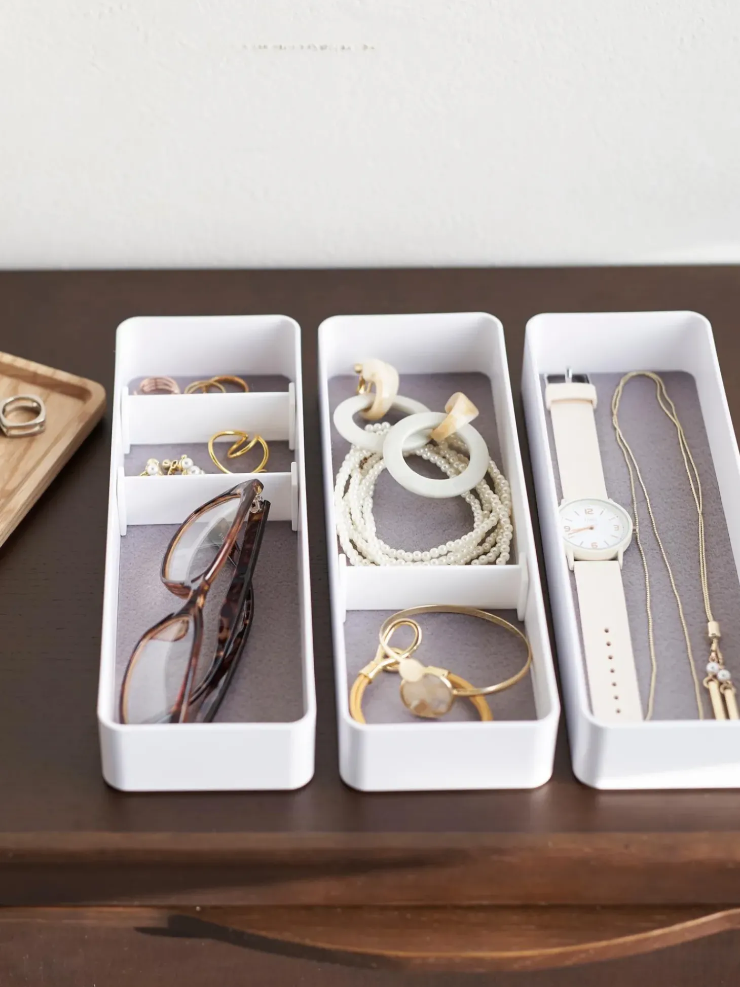 Portagioie Con Coperchio Rin, 3 Scomparti