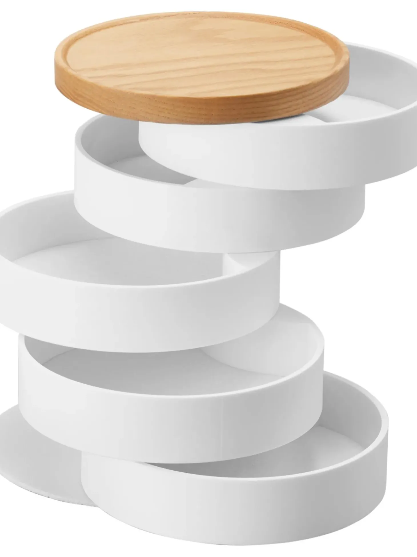 Portagioie Con Coperchio In Legno Tosca, 5 Scomparti