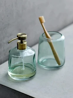 Portaspazzolino In Vetro Vintage