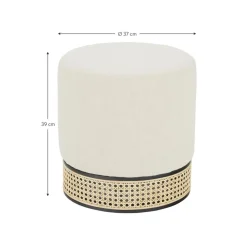 Pouf Beige Con Intreccio Viennese Mara*Westwing Collection Fashion