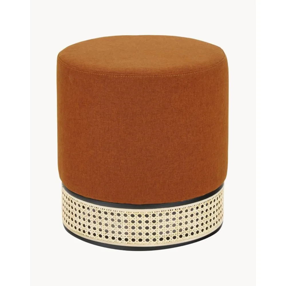 Pouf Color Terracotta Con Intreccio Viennese Mara*Westwing Collection Sale