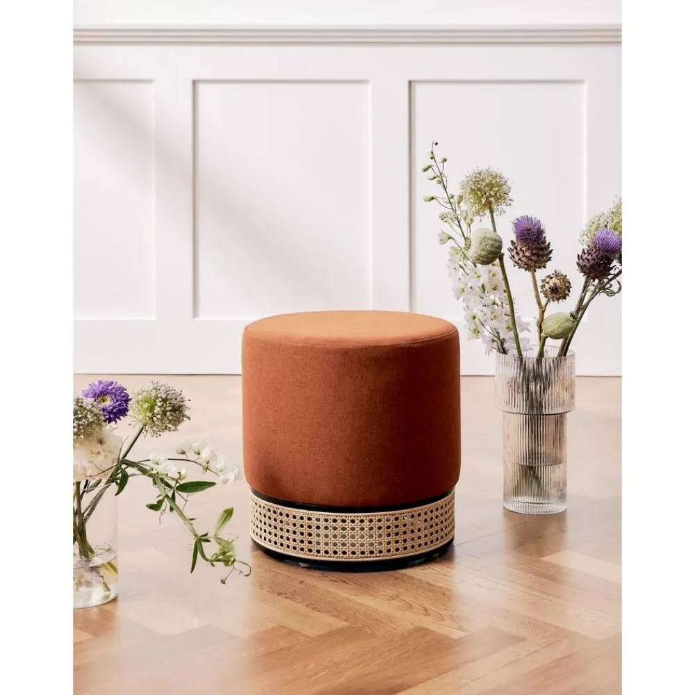 Pouf Color Terracotta Con Intreccio Viennese Mara*Westwing Collection Sale
